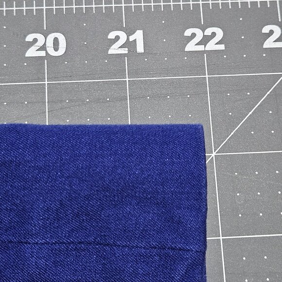 Vintage J Crew Blue A-Line Skirt Back Vent Pockets Knee-Length Zipper - Picture 8 of 15